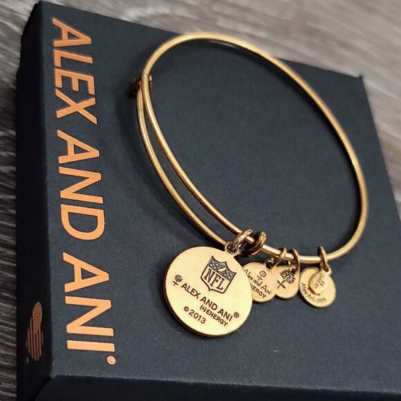 Alex and Ani Denver Broncos Logo Gold Charm Bracelet NFL - Picture 7 of 9